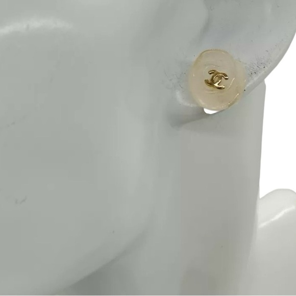 Authentic Chanel Pierced Earrings Vintage Rare - Picture 3 of 5